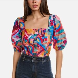Johnny Was Summer Daydream Poplin Top